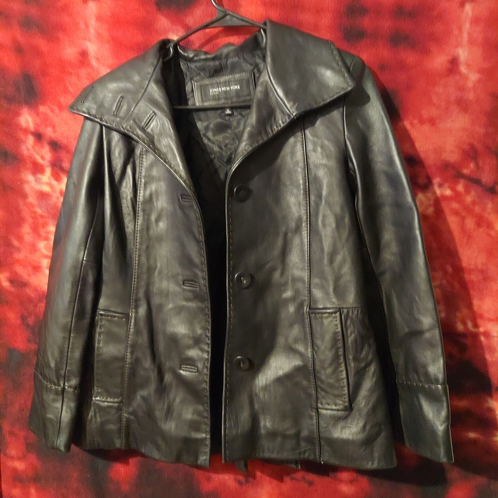 Vintage Jones New York Black Leather Jacket